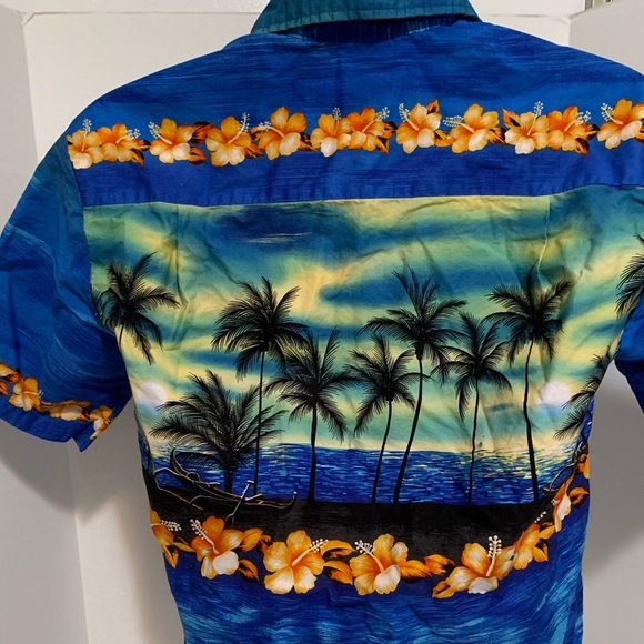 Hawaiian Togs blue sunset paradise shirt Sz M - Picture 2 of 8